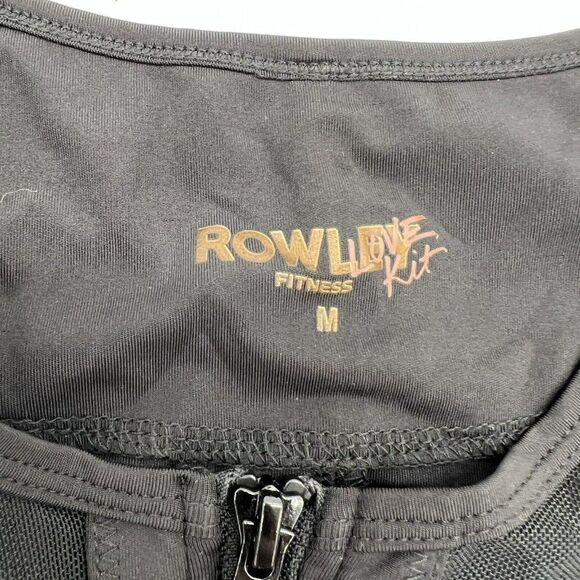 Rowley Fitness Love Kit Black Jacket Mesh Side Panels Size M - Picture 4 of 5
